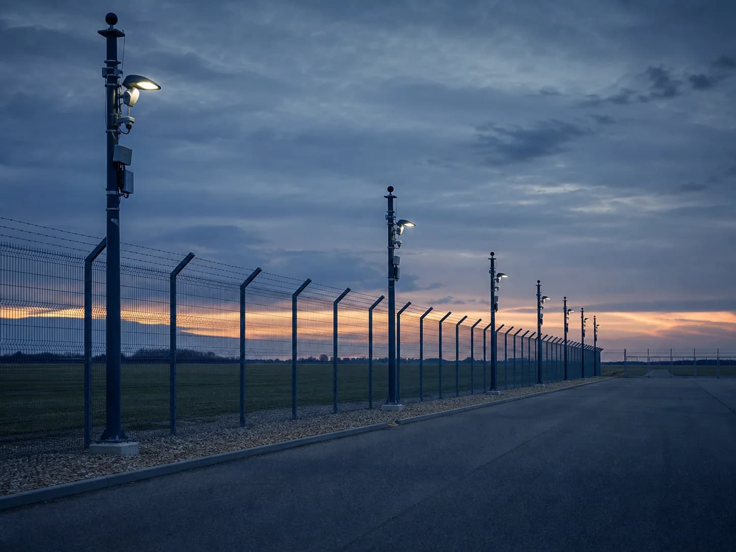 Perimeter security infrastructure EPC, Eskisehir Air Base — illustrative image, not an on-site photograph